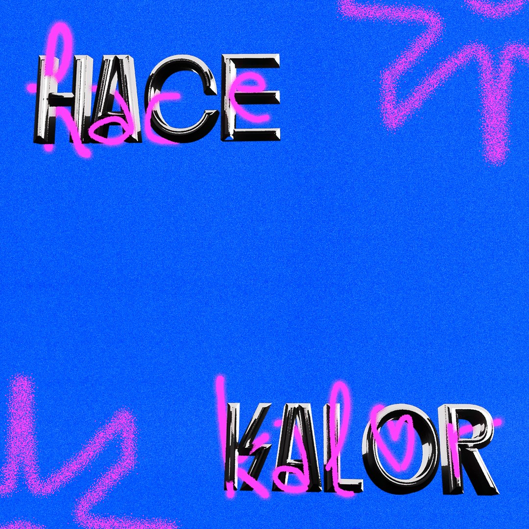 Playlist Hace Kalor, variante 2, bleu et rose