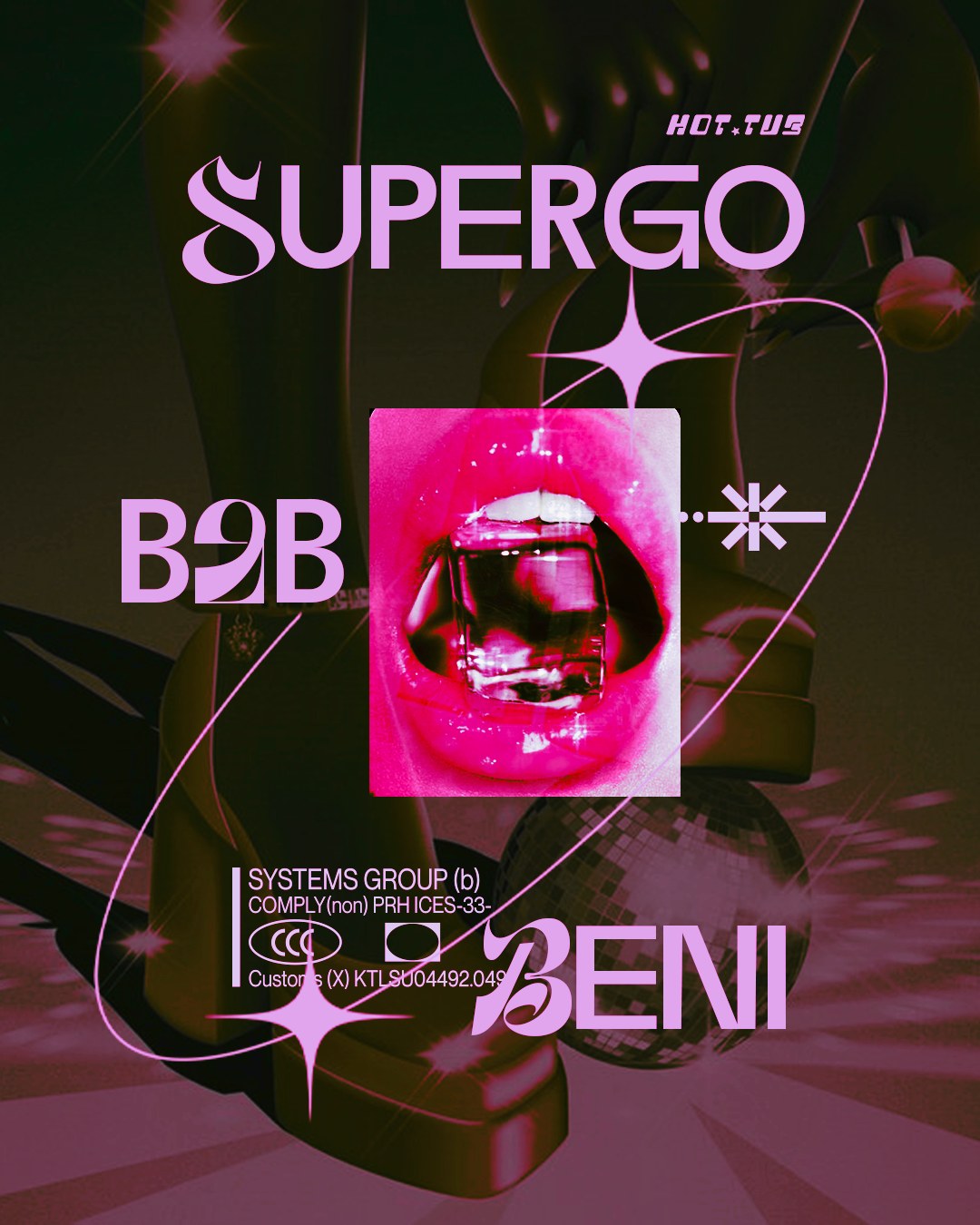 Affiche Supergo b2b Beni, collage rose