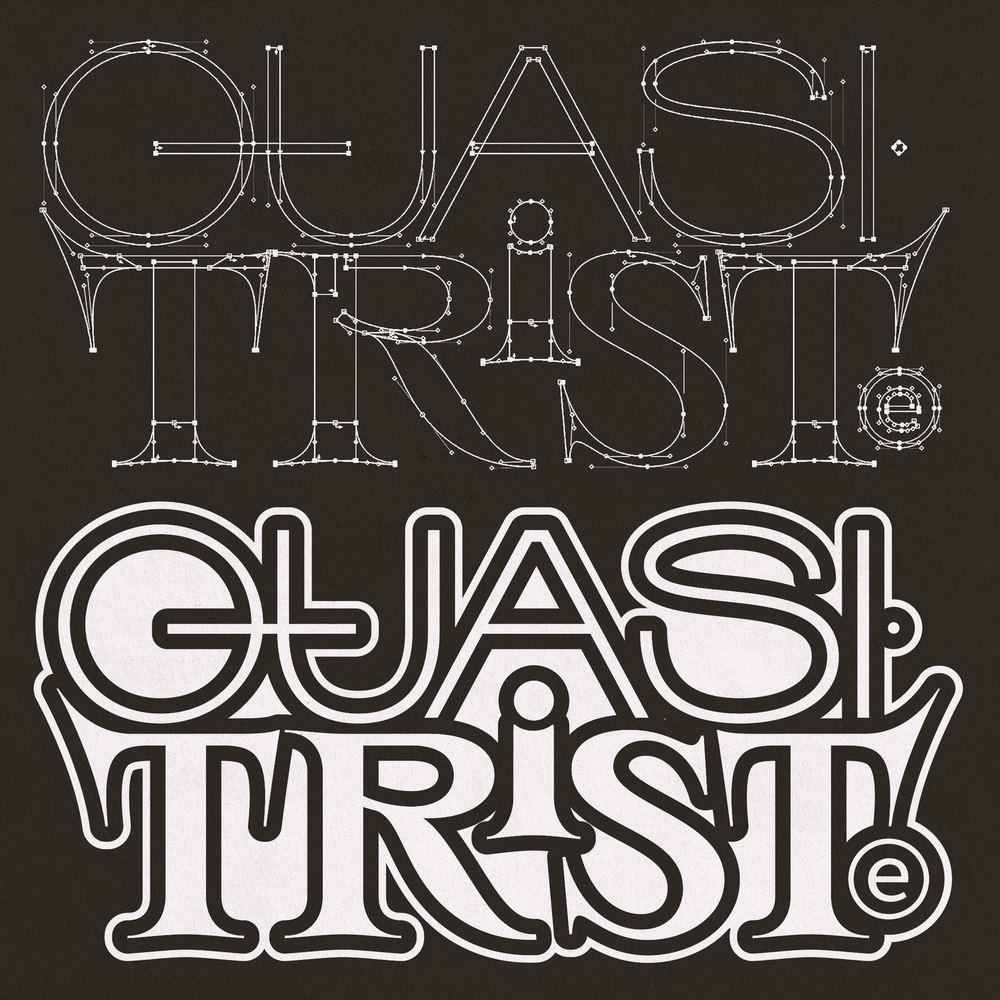 D&eacute;veloppement typographique du logo Quasi Triste